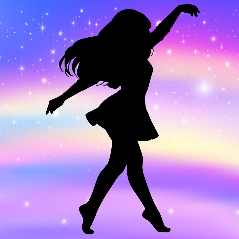 realistic girl danceing