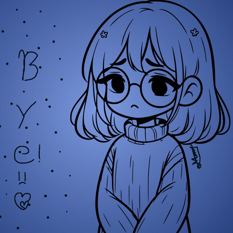 sad girl with glasses in a sweater