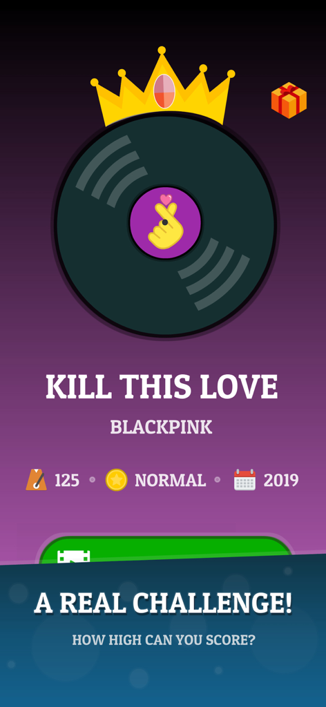 KPOP Tiles 2026 - Blackpink의 Kill This Love를 보여주는 KPOP Tiles 2026 게임 화면