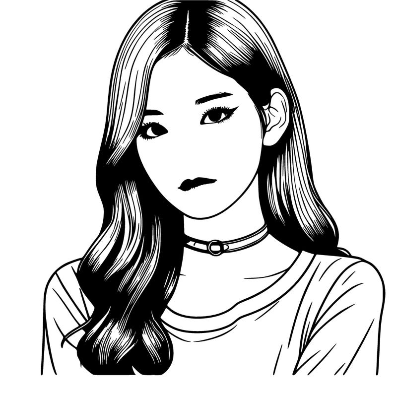 realistic k-pop girl