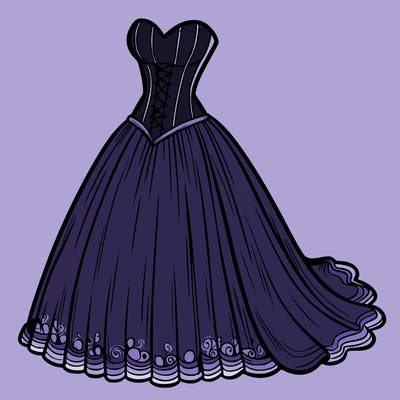 wedding dress-corset and a long and flowy skirt