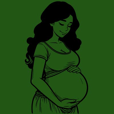 woman heavily pregnant realistic