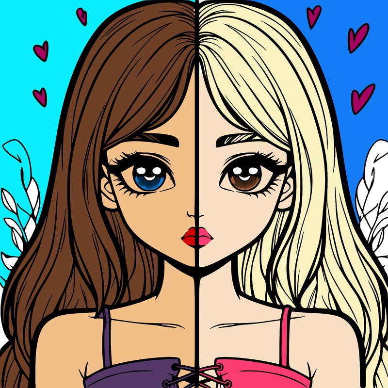 realistic girl split