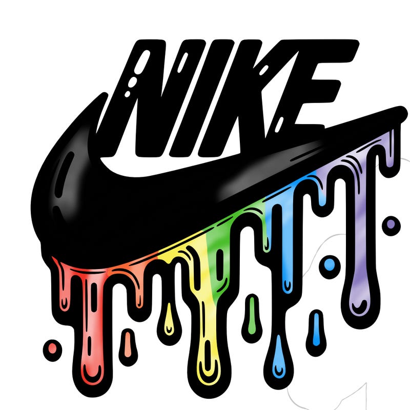 dripping nike logo