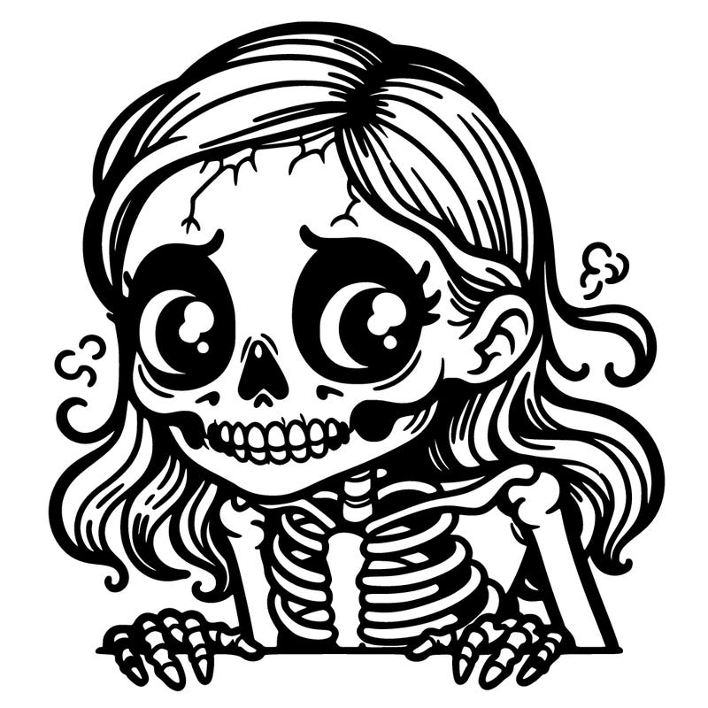 scary skeleton girl