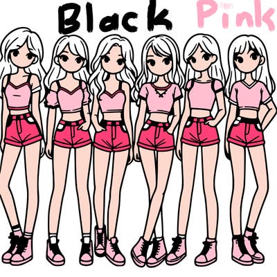 a group of girls wearing crop tops and shorts