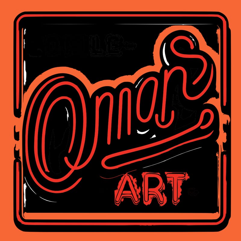 omar art neon text