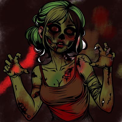 realistic zombie girl
