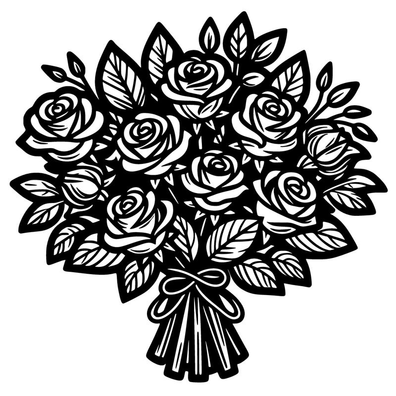 bunch of roses bouquet