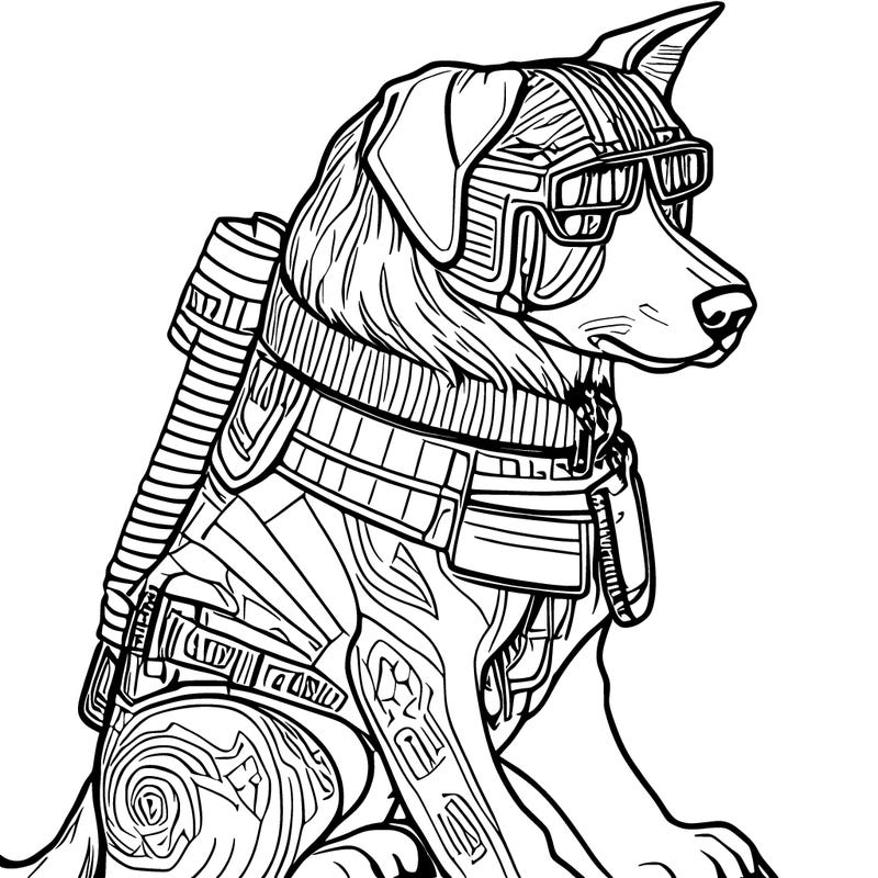cyber punk dog