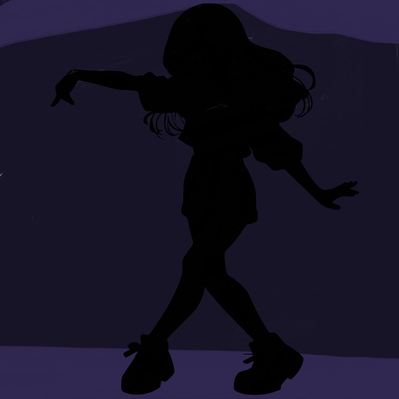 realistic girl danceing