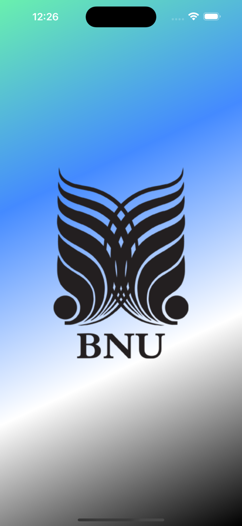 BNU CMS - BNU CMS app splash screen showing the university logo and initials