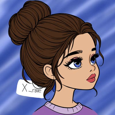 realistic girl with bun