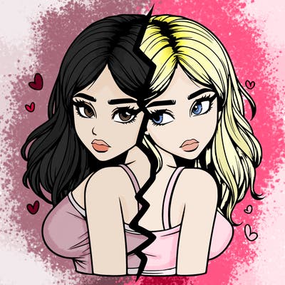 realistic girl split