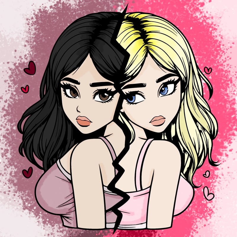 realistic girl split