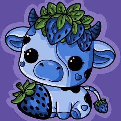 cute strawberry cow