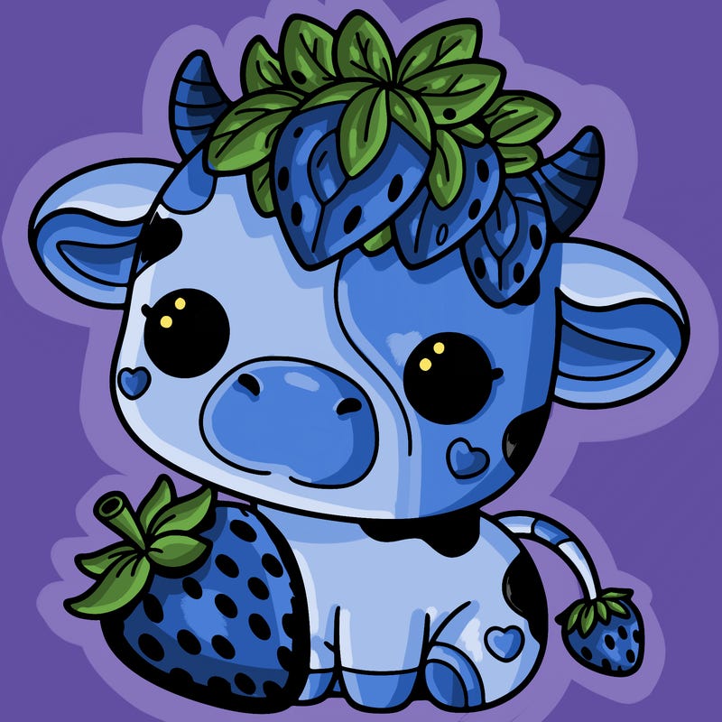 cute strawberry cow