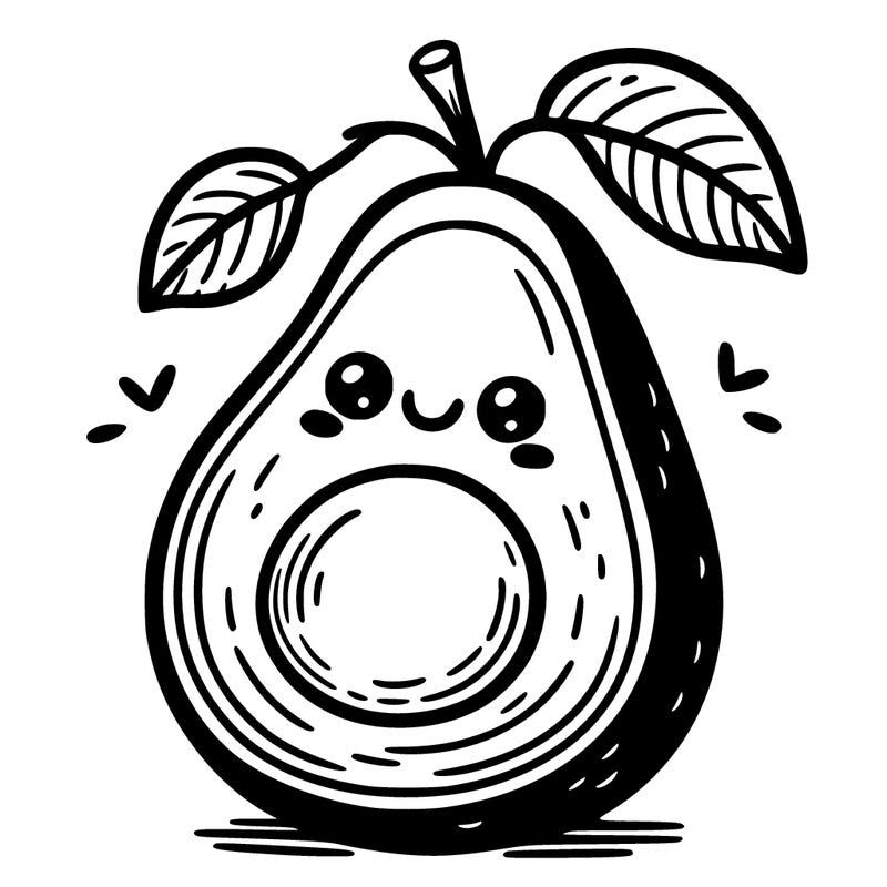cartoon avocado