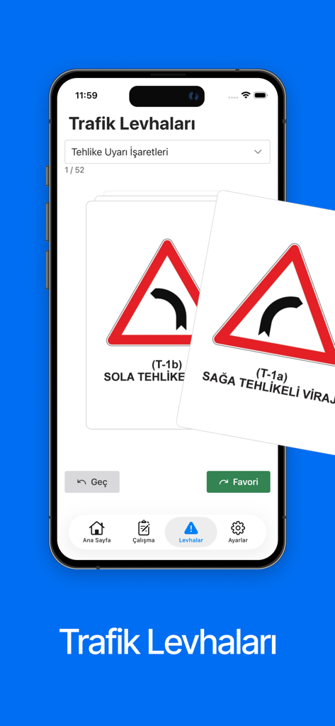 Ehliyet Rehberi Sınav Soruları - Turkish traffic signs flashcards for driver license exam preparation
