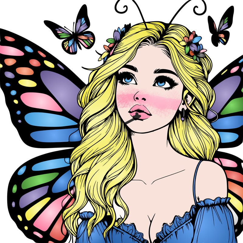 butterfly fairy realistic girl