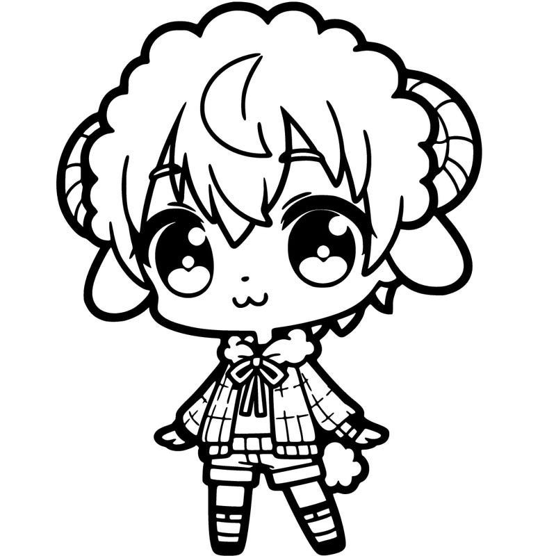 cute sheep anime boy