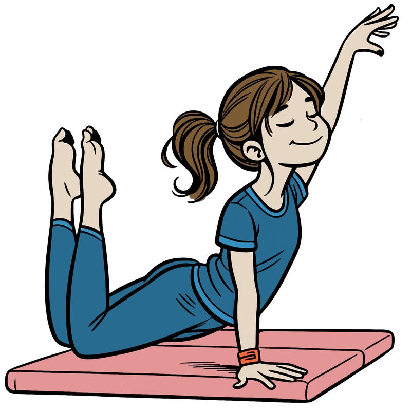 a teenage girl doing gymnastics