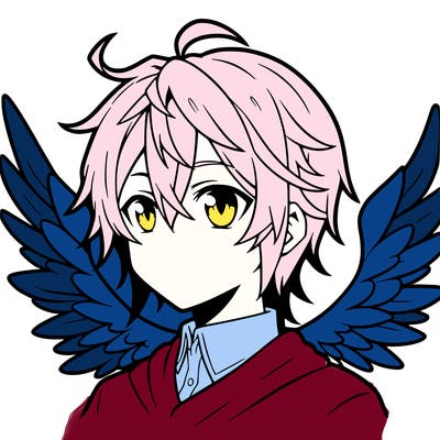 anime boy with wings