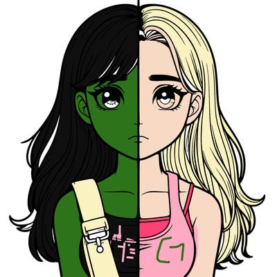 realistic girl split