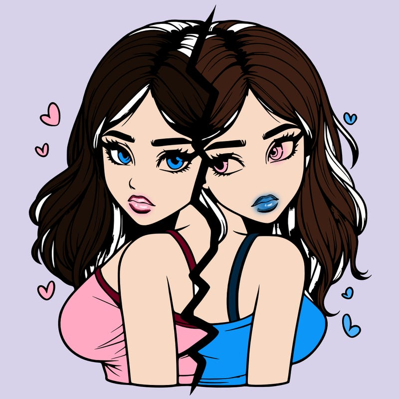 realistic girl split