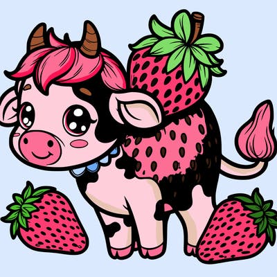 strawberry cow