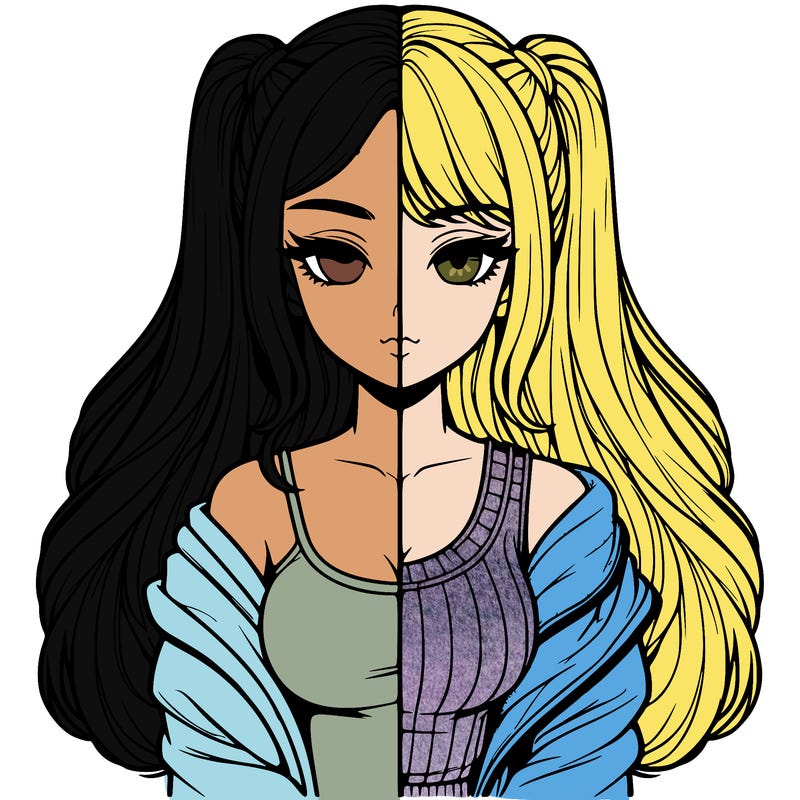 realistic girl split