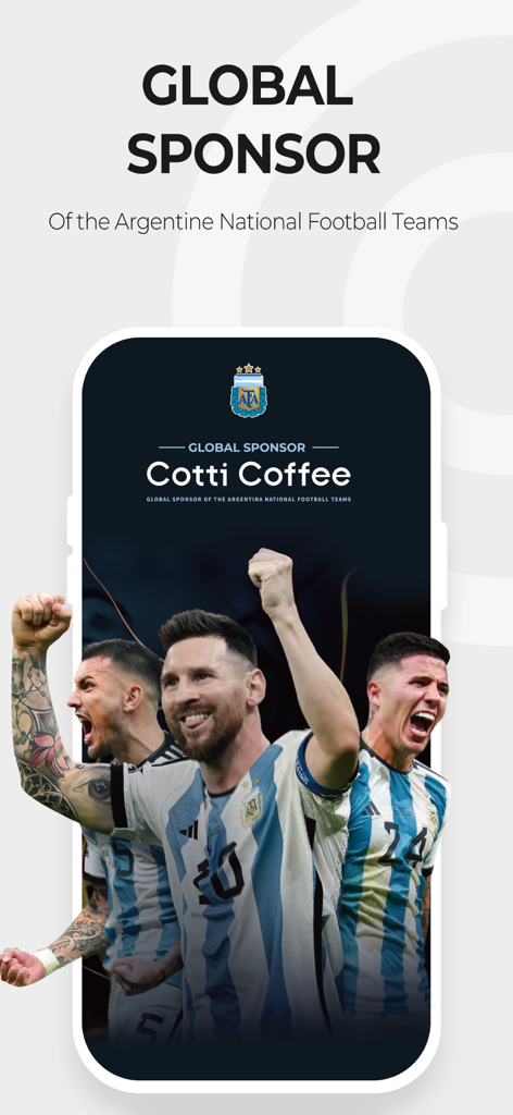 Cotti Coffee AM - Cotti Coffee sponsor globale della Nazionale di Calcio Argentina