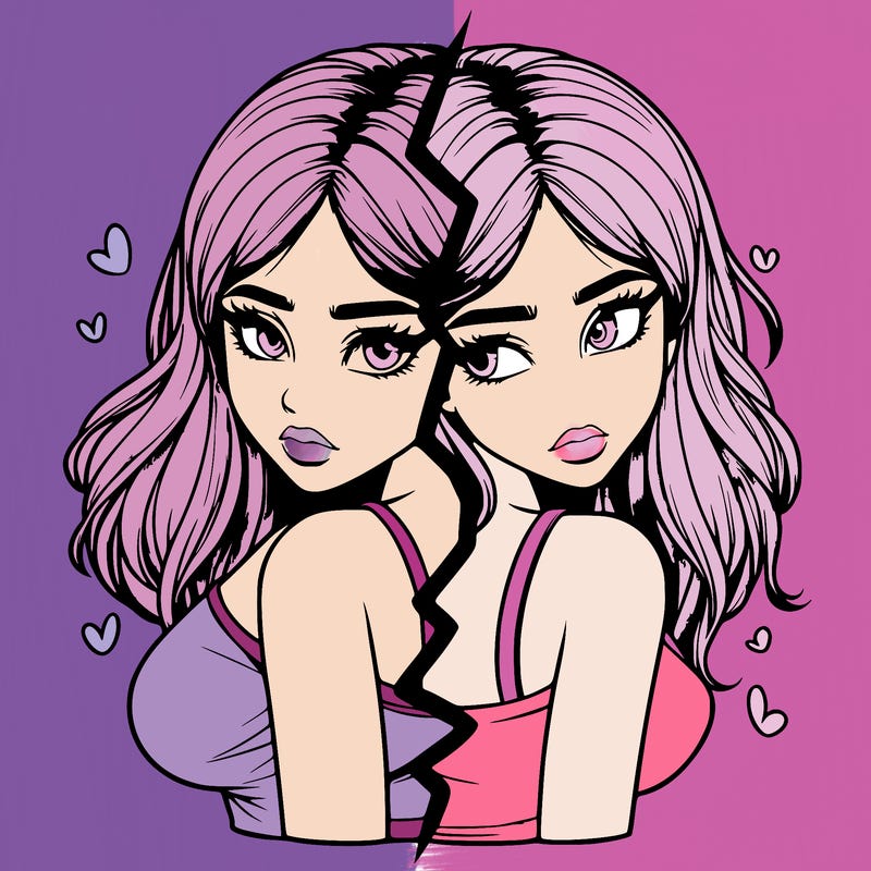 realistic girl split