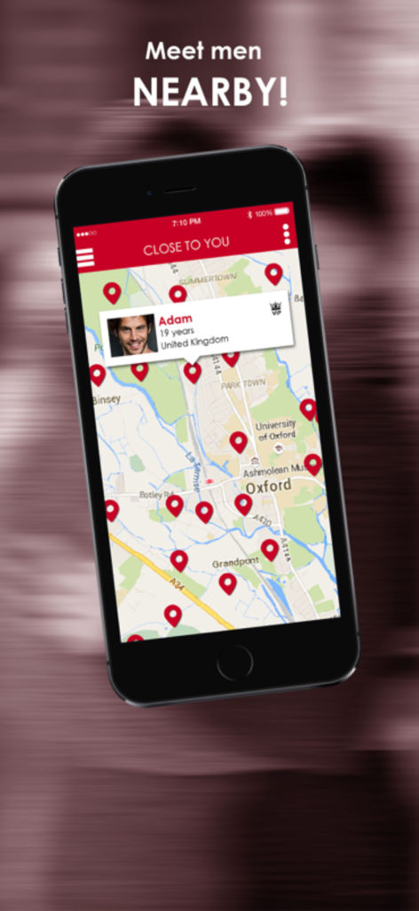 CYBERMEN schwule Dating-App-Karte zeigt Benutzer in der Nähe