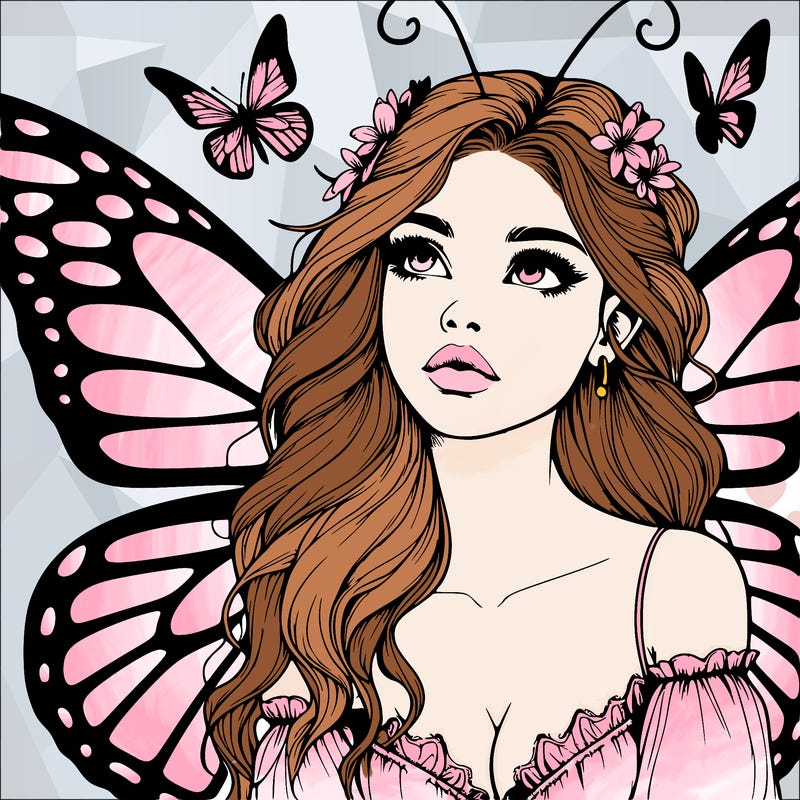 butterfly fairy realistic girl