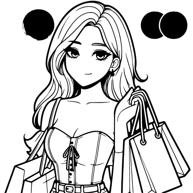 beautiful woman with shopping bags.