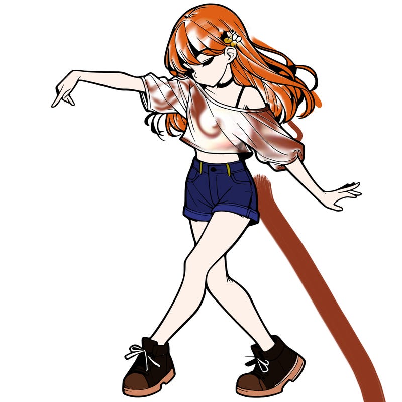 realistic girl danceing