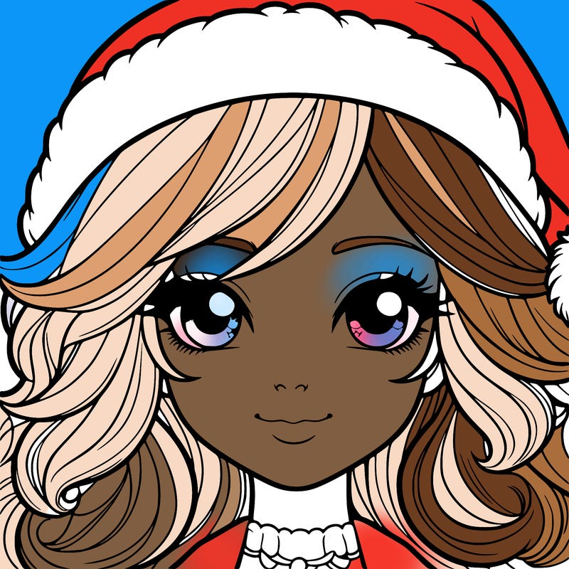 realistic christmas girl