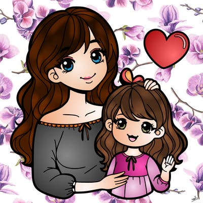 mom and daugther