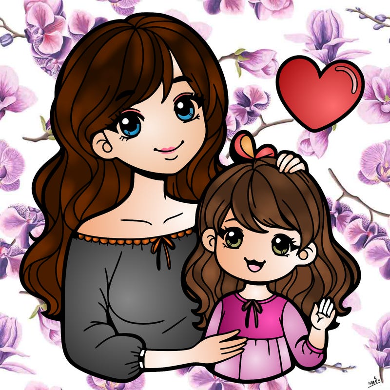mom and daugther