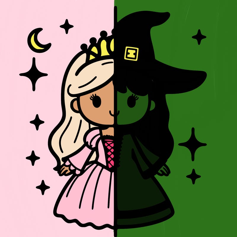 split princess and witch
