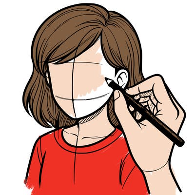 drawing a realistic person