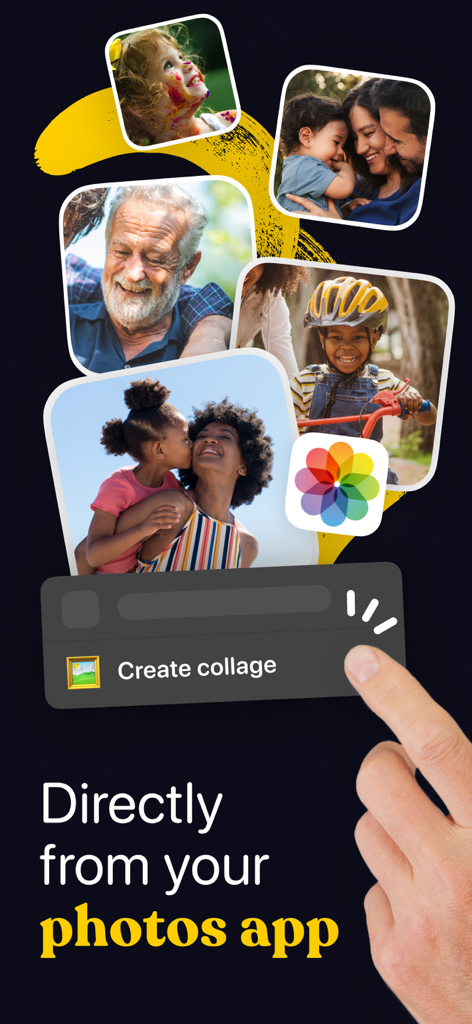 Collage Maker for Photos - Create collages directly from the iPhone Photos app using the share sheet menu.