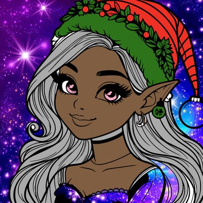 christmas girl elf realistic
