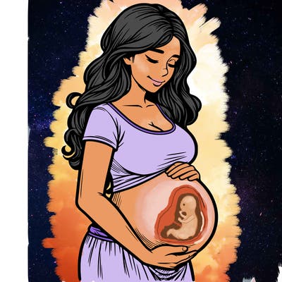 woman heavily pregnant realistic