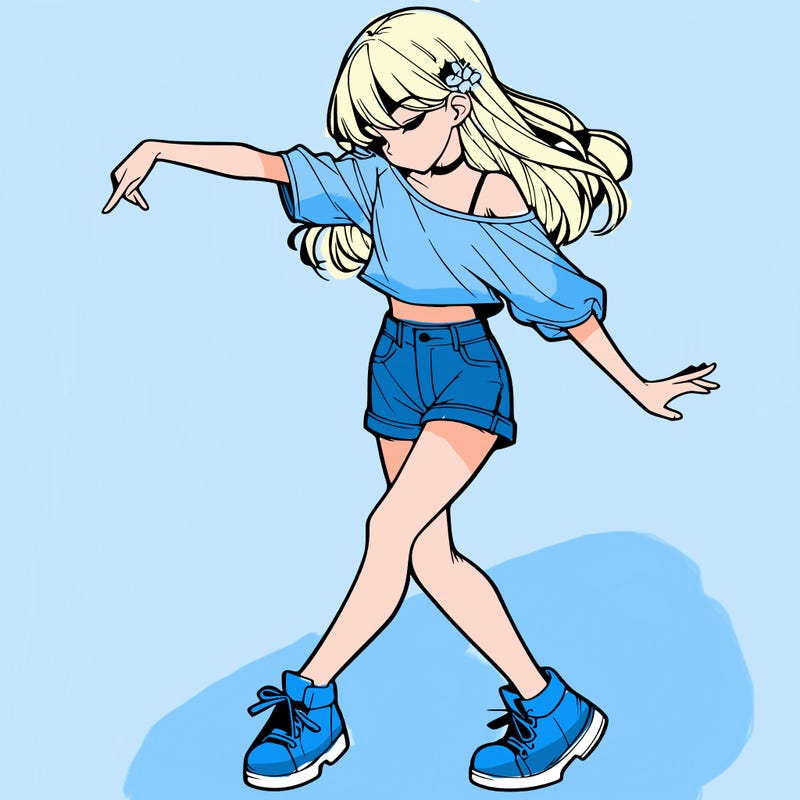 realistic girl danceing