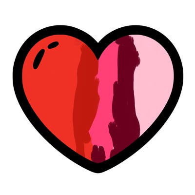 a blank heart