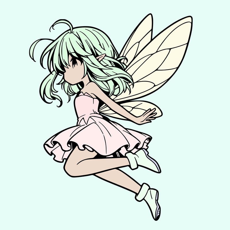 manga fairy flying