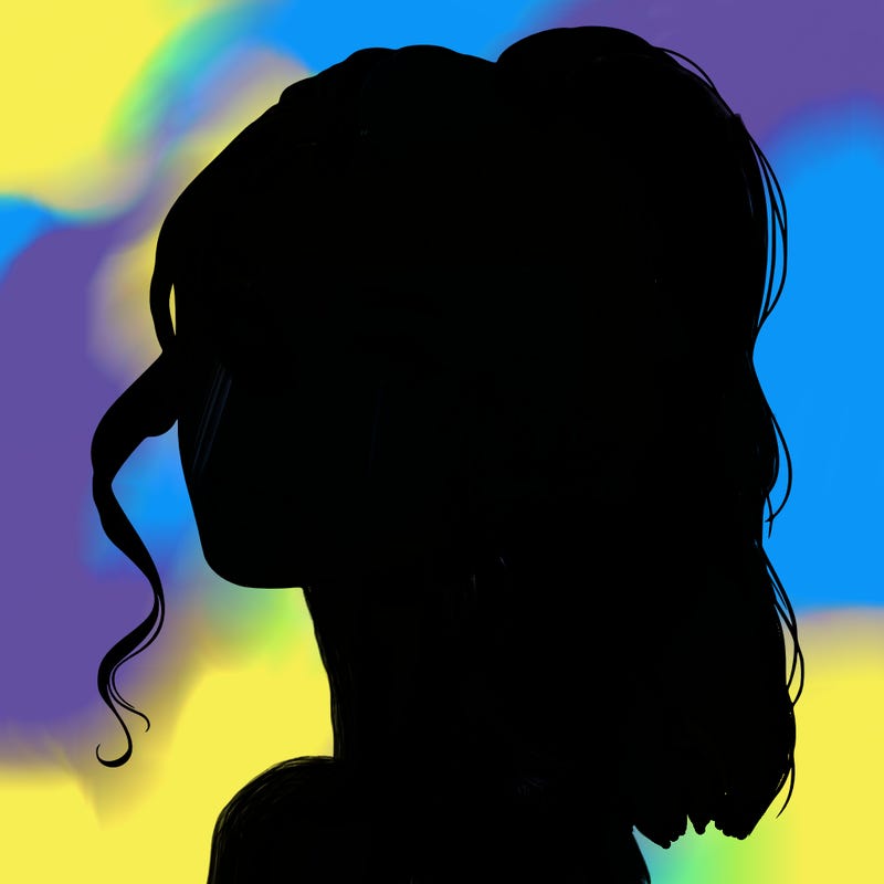 realistic girl with a ponytail on her hair and lips