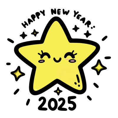 happy new year 2025 star wish